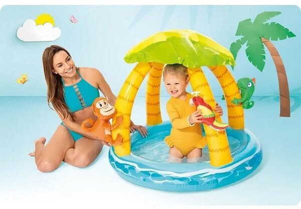 Intex Trópusi sziget Felfújható Gyerekmedence 102x86cm
