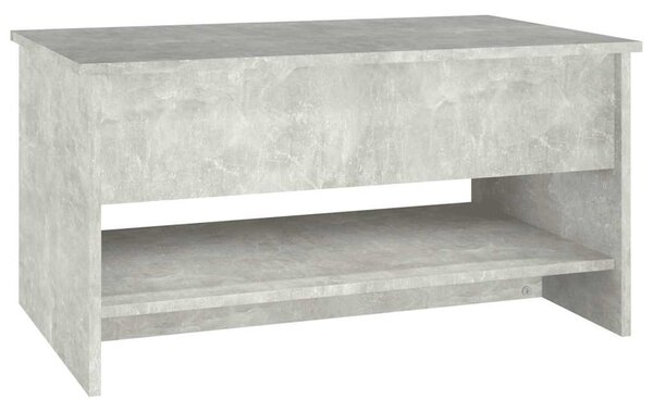 Betonszürke szerelt fa dohányzóasztal 80x50x40 cm