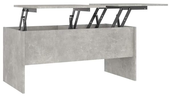 Betonszürke szerelt fa dohányzóasztal 102 x 50,5 x 46,5 cm