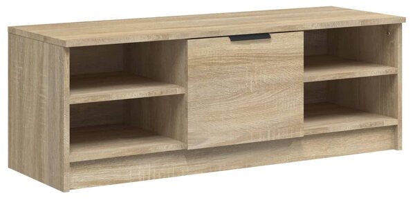 Sonoma-tölgyszínű szerelt fa TV-szekrény 102 x 35,5 x 36,5 cm