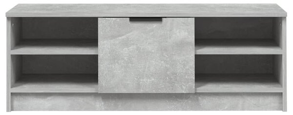 Betonszürke szerelt fa TV-szekrény 102 x 35,5 x 36,5 cm