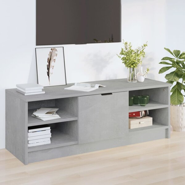 Betonszürke szerelt fa TV-szekrény 102 x 35,5 x 36,5 cm