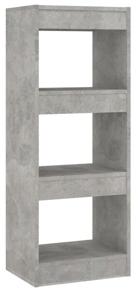 Betonszürke szerelt fa könyvszekrény/térelválasztó 40x30x103 cm