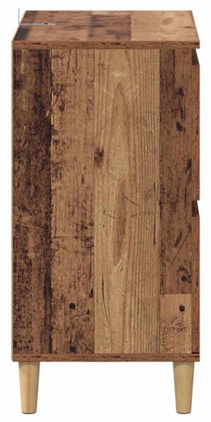 Oldalszekrények 3 pcs Öreg fa 60 x 35 x 70 cm Faanyag