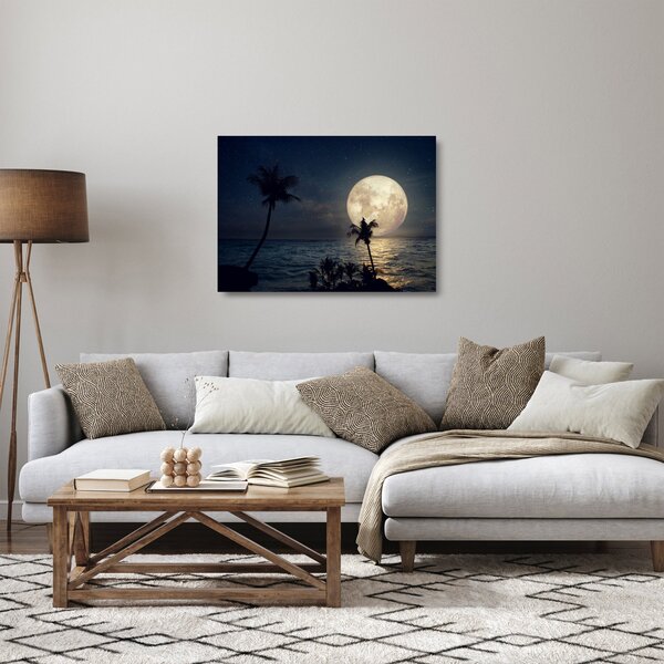 Kép - Strand telihold alatt (üvegen) (70x50 cm)