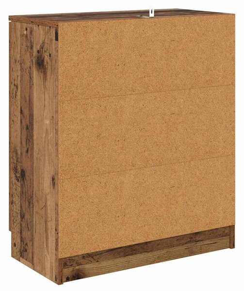 Oldalszekrények fiókkal 2 pcs Öreg fa 60 x 30 x 70 cm Faanyag