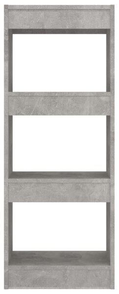 Betonszürke szerelt fa könyvszekrény/térelválasztó 40x30x103 cm