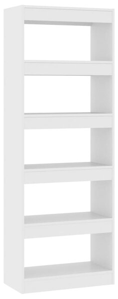 Fehér szerelt fa könyvszekrény/térelválasztó 60x30x166 cm