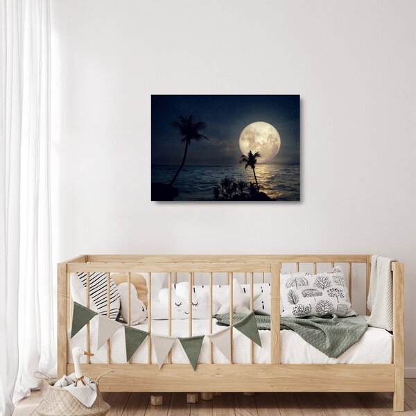 Kép - Strand telihold alatt (üvegen) (70x50 cm)
