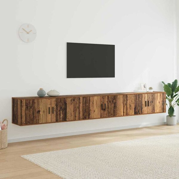 VidaXL Fali TV szekrény szett 3 pcs Öreg fa 100 x 34,5 x 40 cm Faanyag
