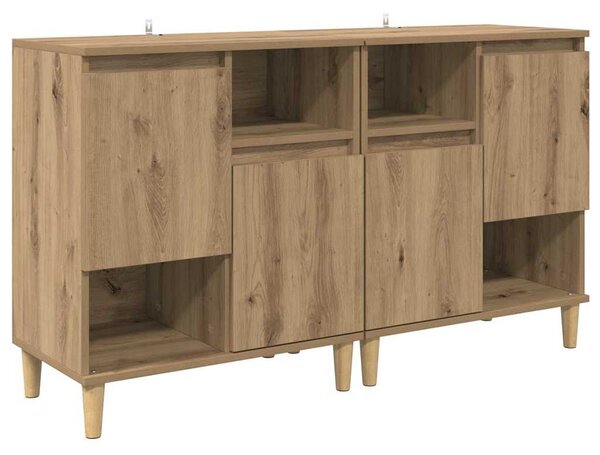 Oldalszekrények 2 pcs Artisan tölgy 60 x 35 x 70 cm Faanyag