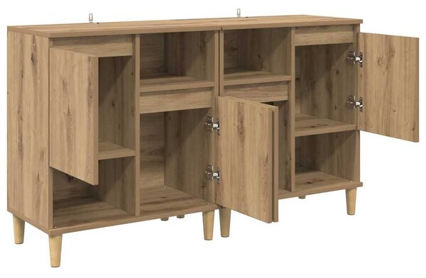 Oldalszekrények 2 pcs Artisan tölgy 60 x 35 x 70 cm Faanyag