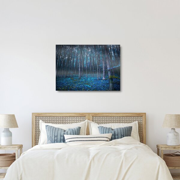 Kép - varázslatos erdő (üvegen) (70x50 cm)