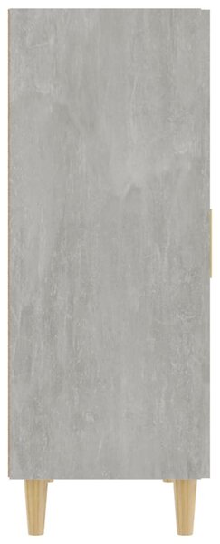 Betonszürke szerelt fa tálalószekrény 70 x 34 x 90 cm