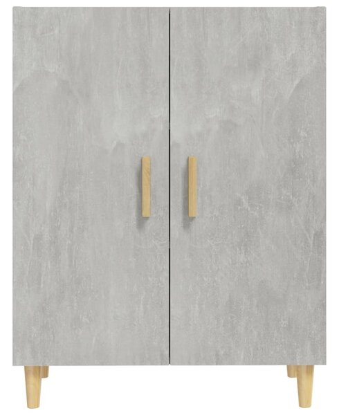 Betonszürke szerelt fa tálalószekrény 70 x 34 x 90 cm