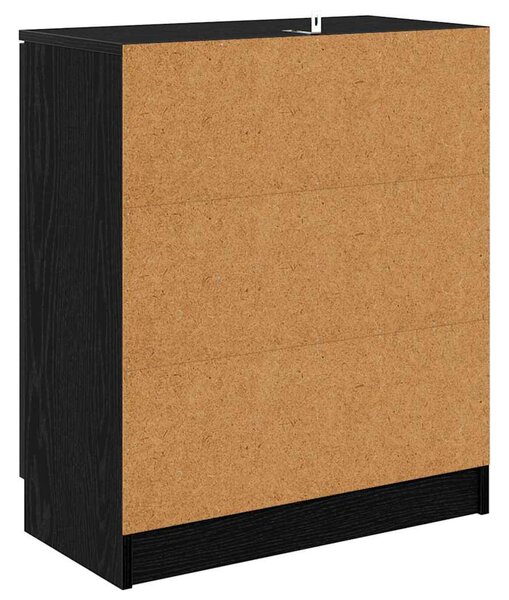 Oldalszekrények 2 pcs Fekete tölgy 60 x 30 x 70 cm Faanyag