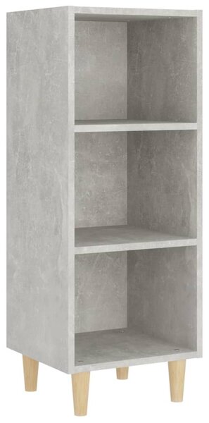 Betonszürke szerelt fa tálalószekrény 34,5 x 32,5 x 90 cm