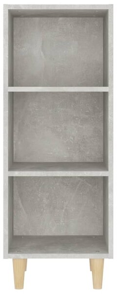 Betonszürke szerelt fa tálalószekrény 34,5 x 32,5 x 90 cm