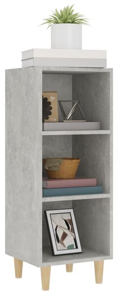 Betonszürke szerelt fa tálalószekrény 34,5 x 32,5 x 90 cm