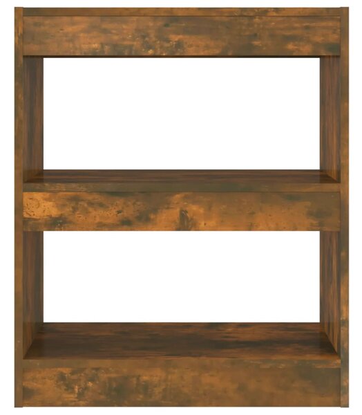Füstös tölgy színű könyvszekrény/térelválasztó 60x30x72 cm