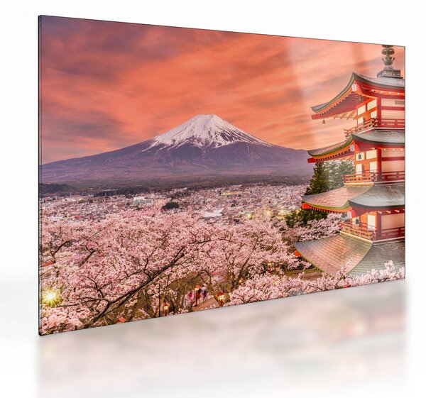 Kép - Fujiyoshida, Japán (üvegen) (70x50 cm)