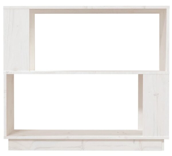 Fehér tömör fenyőfa könyvszekrény/térelválasztó 80 x 25 x 70 cm