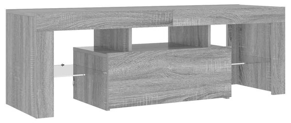 Szürke sonoma színű TV-szekrény LED-lámpákkal 120 x 35 x 40 cm