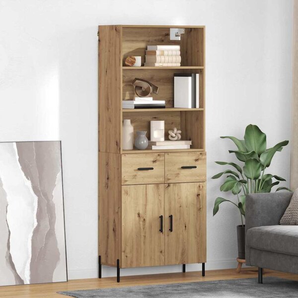 VidaXL Magasfiú fiókkal Artisan tölgy 69,5 x 32,5 x 180 cm Faanyag