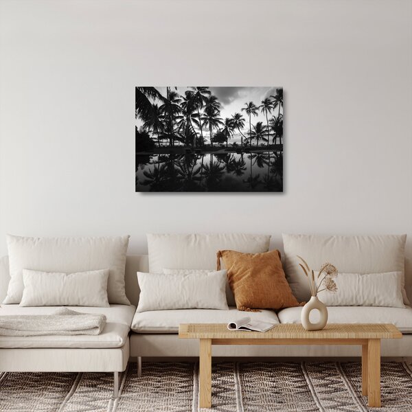 Egy trópusi sziget képe (üvegen) (70x50 cm)