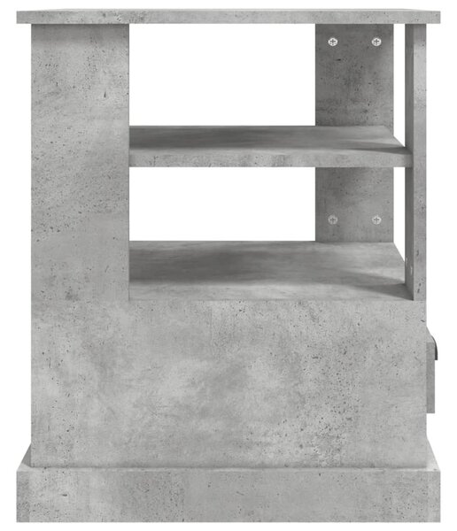Betonszürke szerelt fa dohányzóasztal 50x50x60 cm