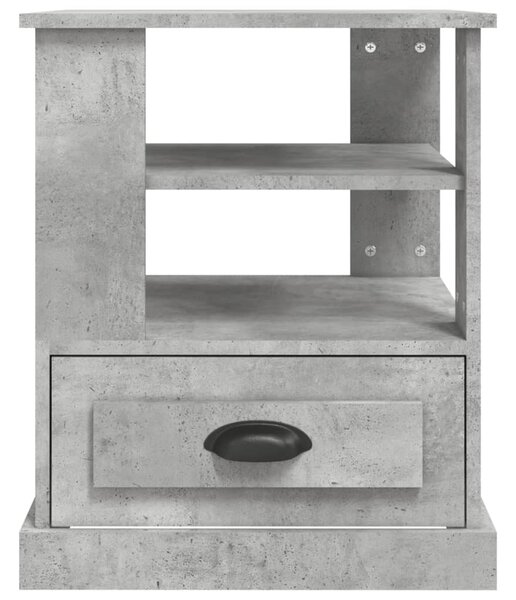 Betonszürke szerelt fa dohányzóasztal 50x50x60 cm