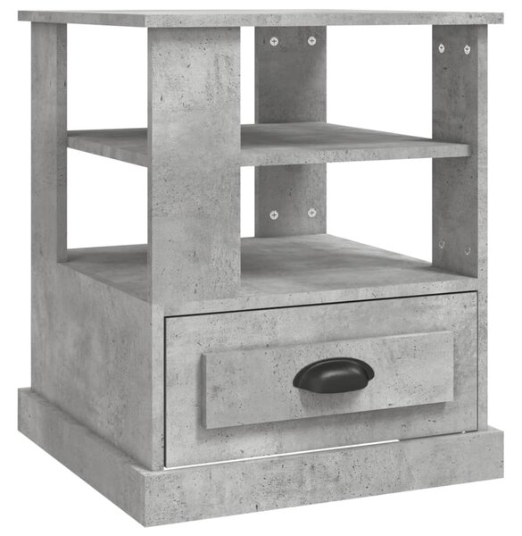 Betonszürke szerelt fa dohányzóasztal 50x50x60 cm