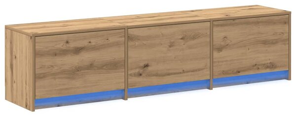 TV szekrény LED világítással Művészi tölgy 162 x 34 x 40 cm