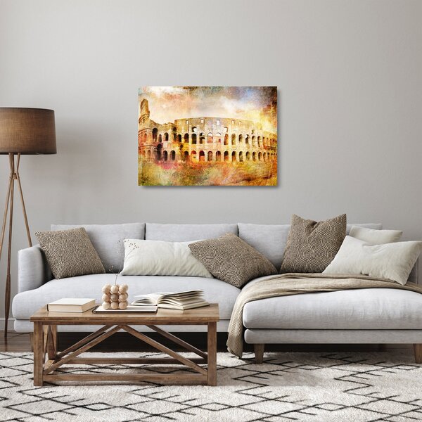 Kép - Digitális festészet, Colosseum, Róma, Olaszország (üvegen) (70x50 cm)