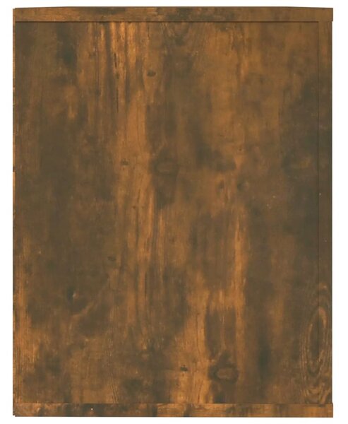 Füstös tölgy színű szerelt fa cipőtartó 75x35x45 cm
