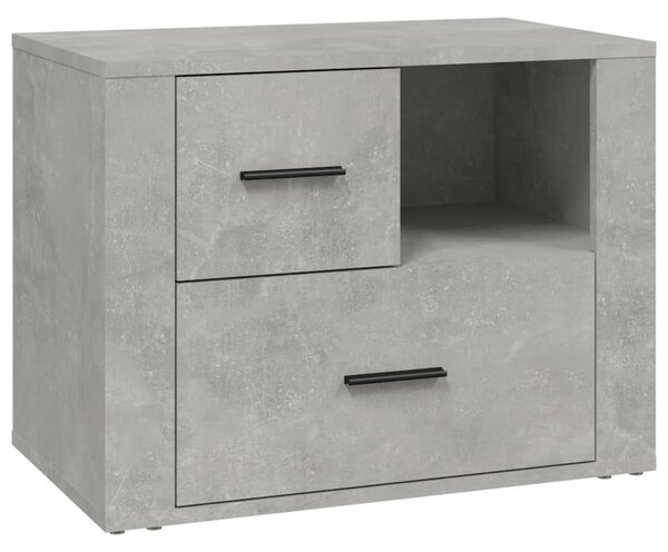 Betonszürke szerelt fa éjjeliszekrény 60 x 36 x 45 cm