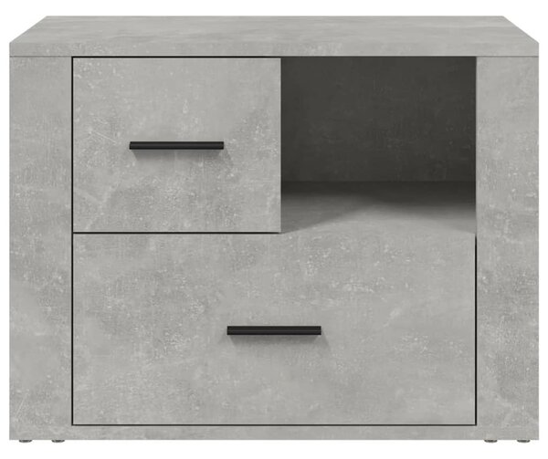 Betonszürke szerelt fa éjjeliszekrény 60 x 36 x 45 cm