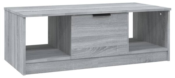 Szürke sonoma színű szerelt fa dohányzóasztal 102 x 50 x 36 cm