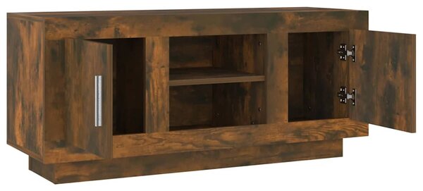 Füstös tölgy színű szerelt fa TV-szekrény 102 x 35 x 45 cm