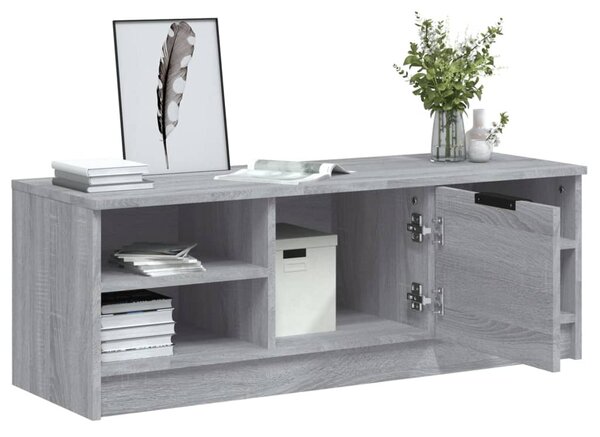 Szürke sonoma színű szerelt fa TV-szekrény 102 x 35,5 x 36,5 cm