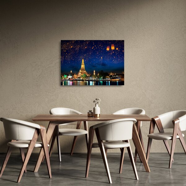 Kép - A boldogság lámpásai, Bangkok (üvegen) (70x50 cm)