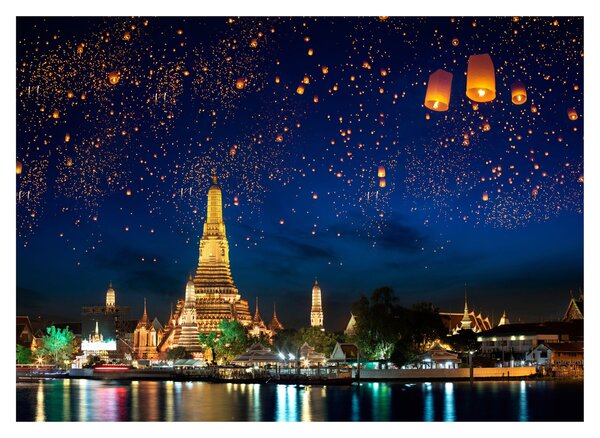 Kép - A boldogság lámpásai, Bangkok (üvegen) (70x50 cm)