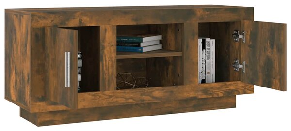 Füstös tölgy színű szerelt fa TV-szekrény 102 x 35 x 45 cm