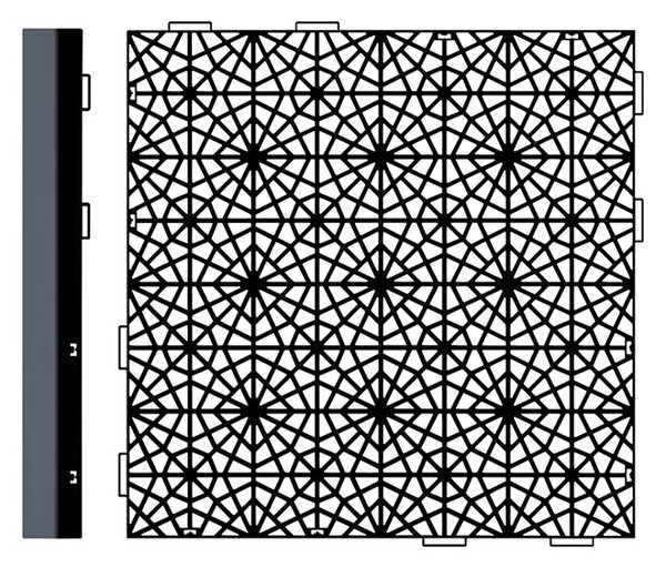Mosaic Dekorációs Járófelület Rács Fekete 397