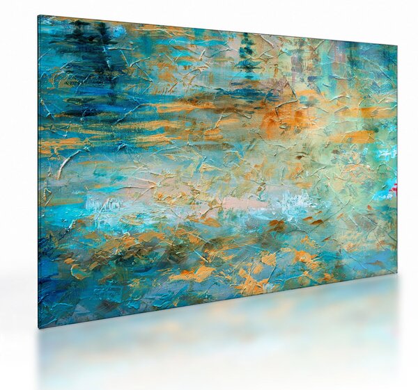 A kék absztrakció képe (üvegen) (70x50 cm)