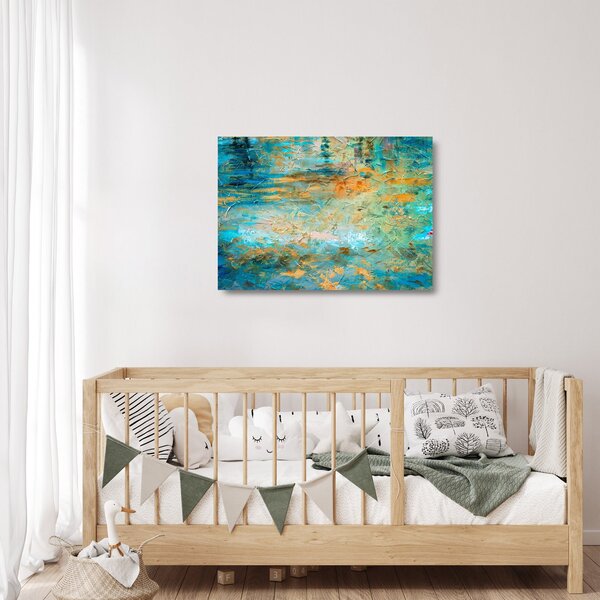 A kék absztrakció képe (üvegen) (70x50 cm)