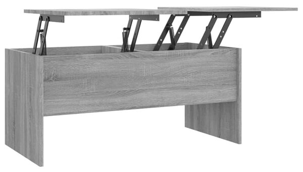 Szürke sonoma színű szerelt fa dohányzóasztal 102x50,5x46,5 cm