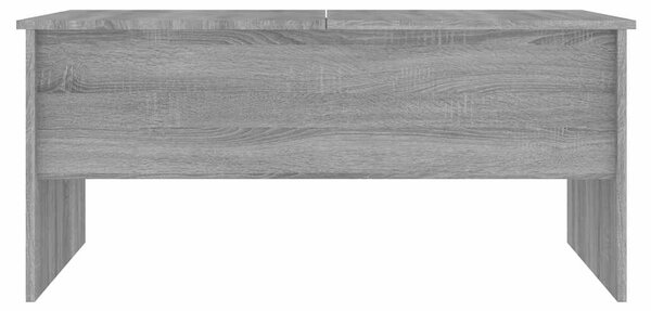 Szürke sonoma színű szerelt fa dohányzóasztal 102x50,5x46,5 cm