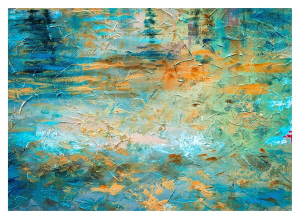 A kék absztrakció képe (üvegen) (70x50 cm)