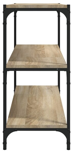 Sonoma tölgy szerelt fa és acél könyvszekrény 80 x 33 x 70,5 cm